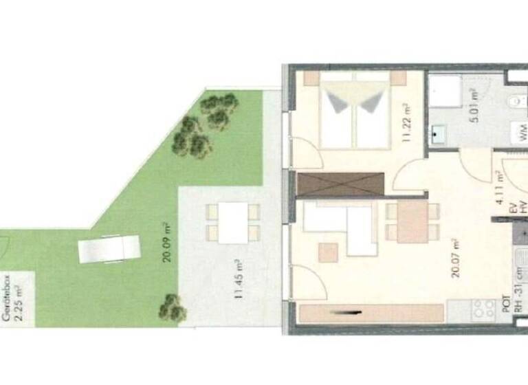 Wohnung zum Kauf 299.500 € 2 Zimmer 40,7 m² EG Wien 1220