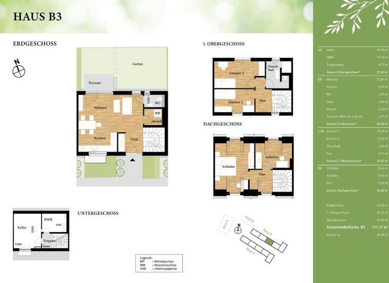 Reihenmittelhaus zum Kauf - Erstbezug provisionsfrei 690.000 € 5 Zimmer 111,2 m² Backbergstr. 14 Britz Berlin 12347