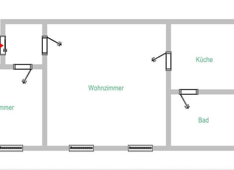 Wohnung zur Miete 220 € 2 Zimmer 46 m² 1. Geschoss frei ab sofort Frankenberg 09669