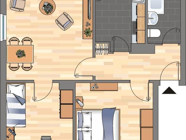 Wohnung zur Miete 379 € 3 Zimmer 56,2 m² 1. Geschoss frei ab 01.09.2026 Pillauer Straße 8 Bant Wilhelmshaven 26389