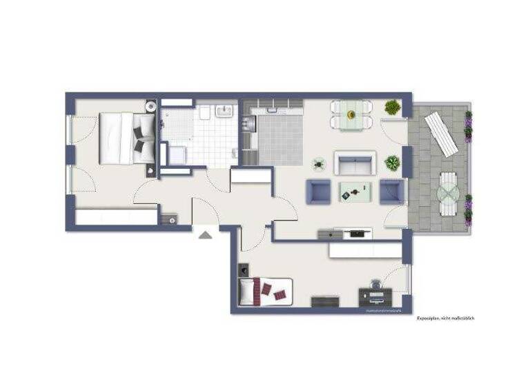 Wohnung zur Miete - Erstbezug 1.200 € 3 Zimmer 75,7 m² 3. Geschoss Frieda-Mager-Allee 5 Dransdorf Bonn 53121