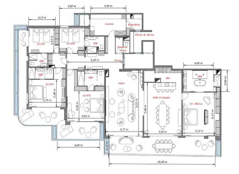 Wohnung zum Kauf 14.880.000 € 324 m² Centre-ville Cannes 06400