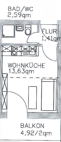 Wohnung zum Kauf provisionsfrei 37.500 € 1 Zimmer 20 m²<br/>Wohnfläche EG<br/>Geschoss Altlohberghütte Lohberg 93470