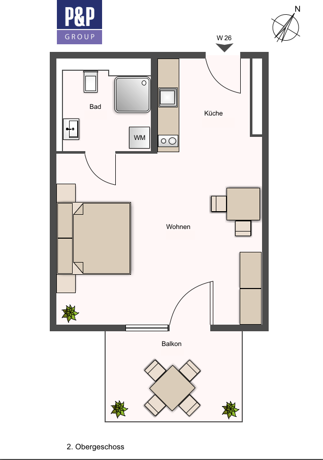 Wohnung zur Miete 769 € 1 Zimmer 31,2 m²<br/>Wohnfläche 2.<br/>Geschoss ab sofort<br/>Verfügbarkeit Kunigundenstraße 9 St. Leonhard Nürnberg 90439