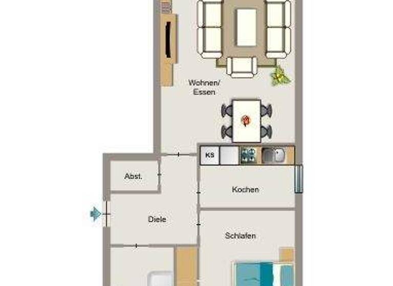 Wohnung zur Miete 467 € 2,5 Zimmer 59,9 m² 1. Geschoss frei ab 01.04.2026 Zum Verkehrshof 30 Brambauer Lünen 44536