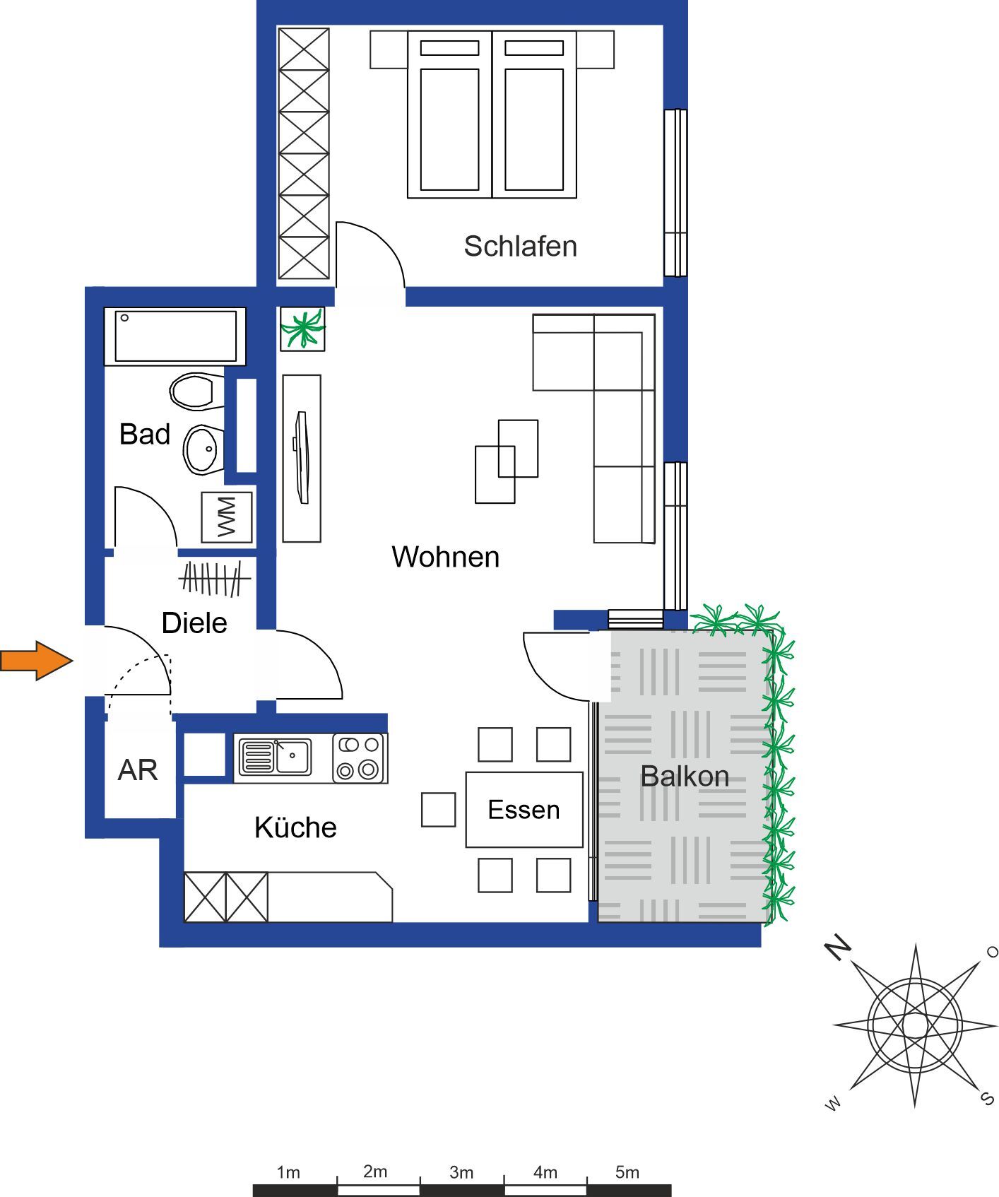 Wohnung zum Kauf 249.000 € 2 Zimmer 59 m²<br/>Wohnfläche Diezenhalde / Grund Böblingen 71034