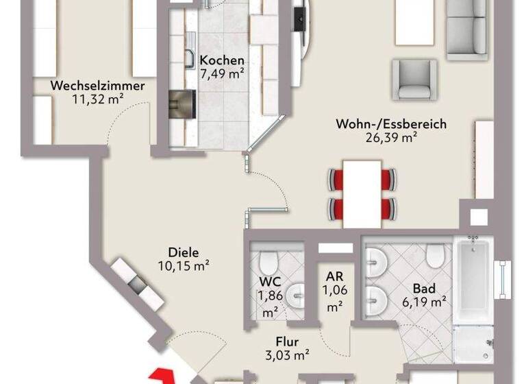 Wohnung zum Kauf 425.000 € 4 Zimmer 92,4 m² 2. Geschoss Moosburg 85368