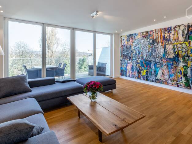 Wohnung zur Miete Wohnen auf Zeit 4.500 € 3 Zimmer 140 m² frei ab sofort Düsseltal Düsseldorf 40237