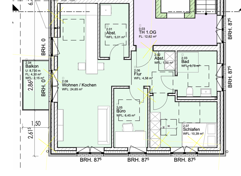 Wohnung zum Kauf 315.000 € 3 Zimmer 59,9 m² 1. Geschoss frei ab sofort Eversten Oldenburg 26131