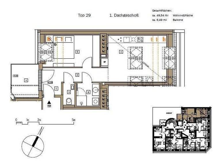 Wohnung zur Miete 1.002 € 2 Zimmer 50 m² Perinetgasse 3 Wien 1200