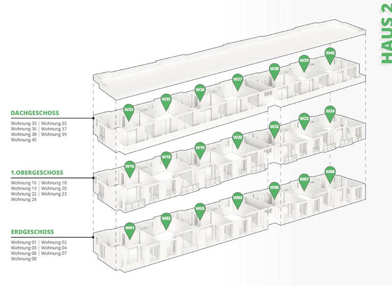 Wohnung zum Kauf provisionsfrei 243.538 € 2 Zimmer 52,3 m²<br/>Wohnfläche Dachgeschoss, 2.<br/>Geschoss Duttlacher Weg 3 Kirrlach Waghäusel 68753