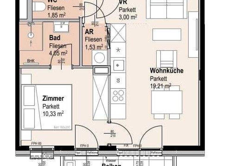 Wohnung zum Kauf 387.300 € 2 Zimmer 40 m² 4. Geschoss Siebenbrunnengasse 44 Wien 1050
