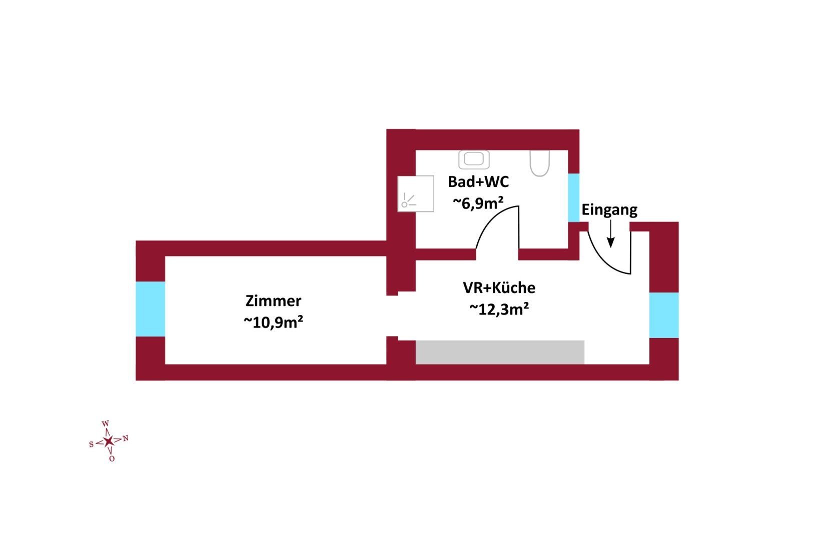 Wohnung zum Kauf 165.000 € 1 Zimmer 30,1 m²<br/>Wohnfläche Wien 1120