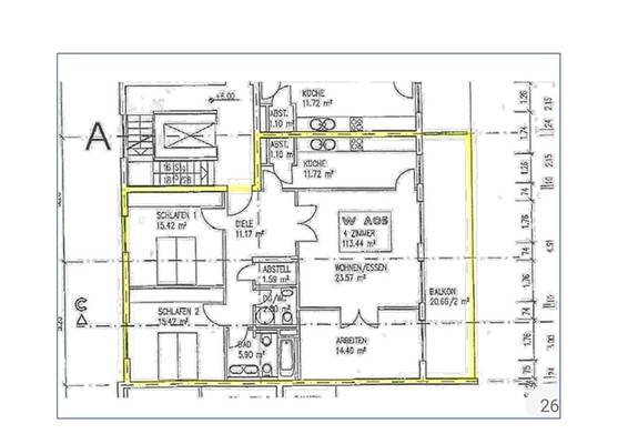 Wohnung zum Kauf provisionsfrei 700.000 € 4 Zimmer 115 m²<br/>Wohnfläche Fürstenberger Straße ----------------------------- Westend - Nord Frankfurt am Main 60323