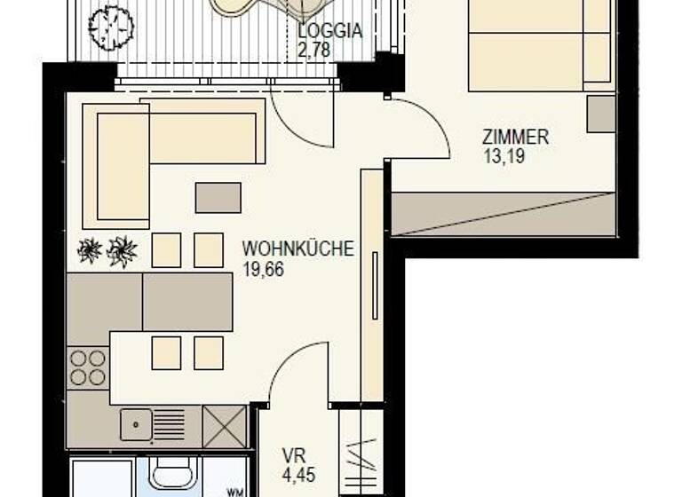 Wohnung zum Kauf - Erstbezug 425.900 € 2 Zimmer 44,6 m² 2. Geschoss frei ab 01.12.2026 Wien / Wien 3., Landstraße 1030