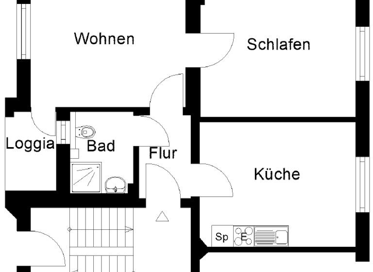 Wohnung zur Miete 402 € 2,5 Zimmer 60 m² EG frei ab 01.03.2026 Johannesstraße 33 Wanne Herne 44649