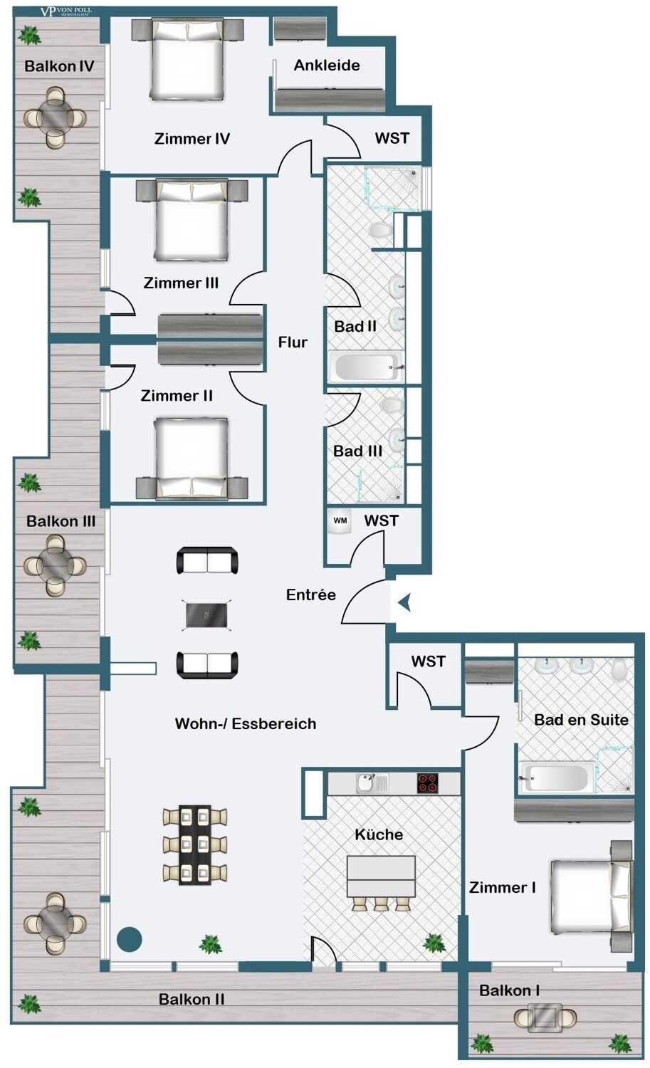 Wohnung zum Kauf 2.500.000 € 5 Zimmer 200,3 m²<br/>Wohnfläche 14.<br/>Geschoss Gallus Frankfurt am Main 60327