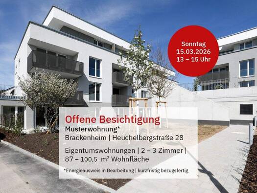 Wohnung zum Kauf - Neubau provisionsfrei 499.000 € 3 Zimmer 87 m² 2. Geschoss Silcherstraße 0 Brackenheim 74336