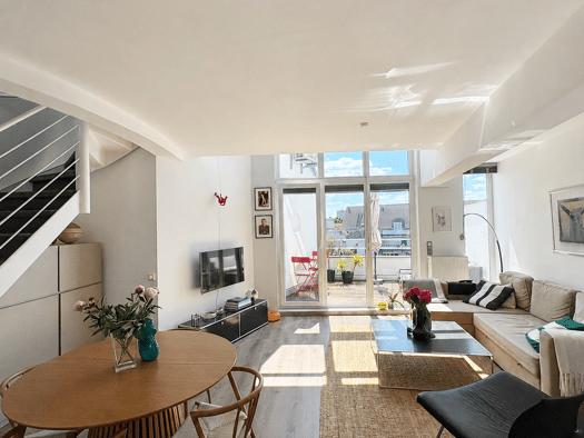 Maisonette zur Miete 1.950 € 1,5 Zimmer 80 m² Geschoss 4/5 frei ab 01.09.2026 Bockenheim Innenstadt II 60487