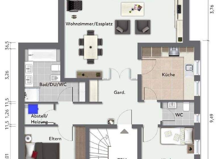 Wohnung zum Kauf 199.000 € 3 Zimmer 98,4 m² 1. Geschoss Lage 32791