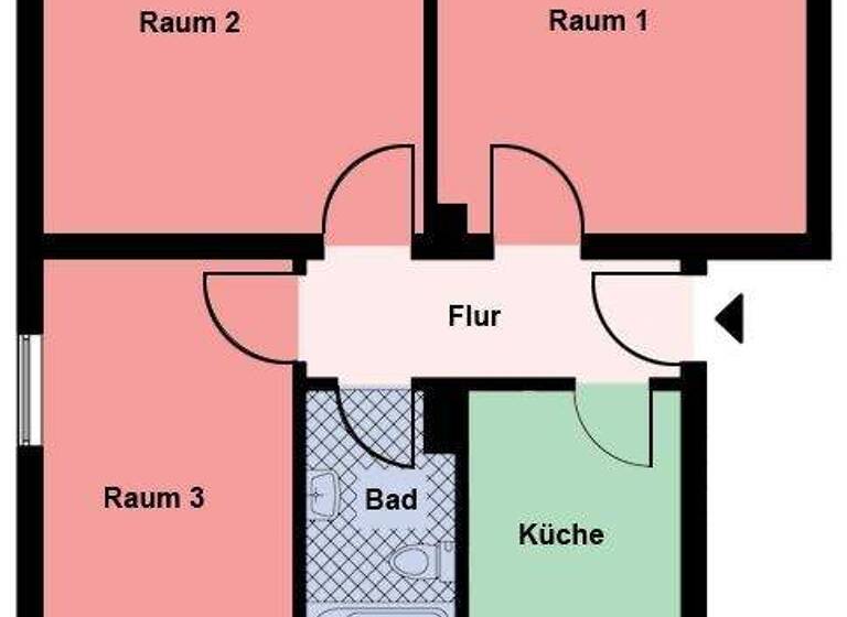 Wohnung zur Miete 419 € 3 Zimmer 54,4 m² 1. Geschoss Damaschkestraße 10 Mitte Menden 58706