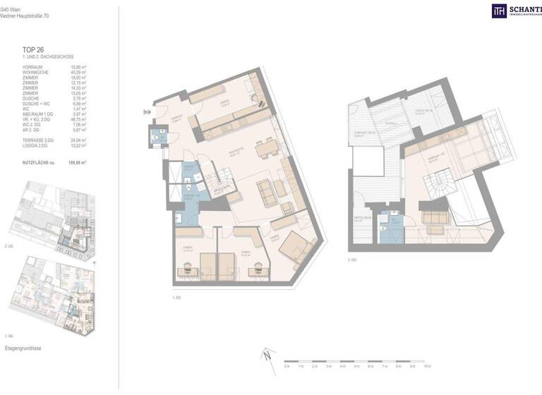 Wohnung zum Kauf - Erstbezug 2.329.000 € 6 Zimmer 189,9 m² 5. Geschoss Wiedner Hauptstraße Wien,Wieden 1040