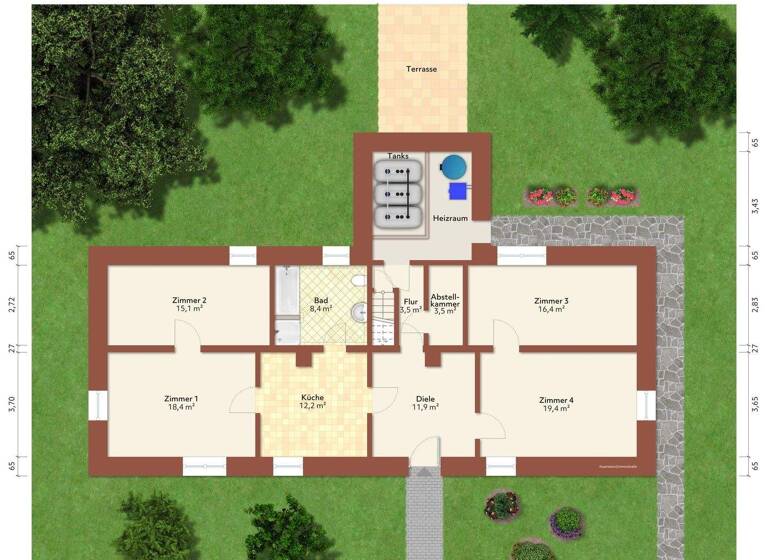 Bauernhaus zum Kauf provisionsfrei 79.999 € 4 Zimmer 109 m² 1.305 m² Grundstück Knorrendorf 17091