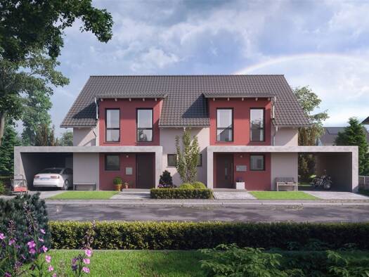 Doppelhaushälfte zum Kauf - Erstbezug 599.600 € 4 Zimmer 113,4 m² 308 m² Grundstück frei ab sofort Leimersheim 76774