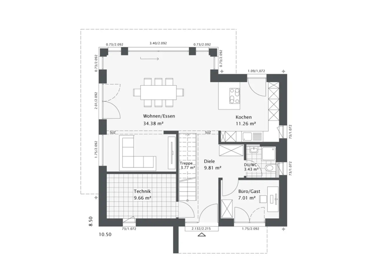 Einfamilienhaus zum Kauf provisionsfrei 639.600 € 5 Zimmer 148 m² 600 m² Grundstück Altlünen Lünen 44534