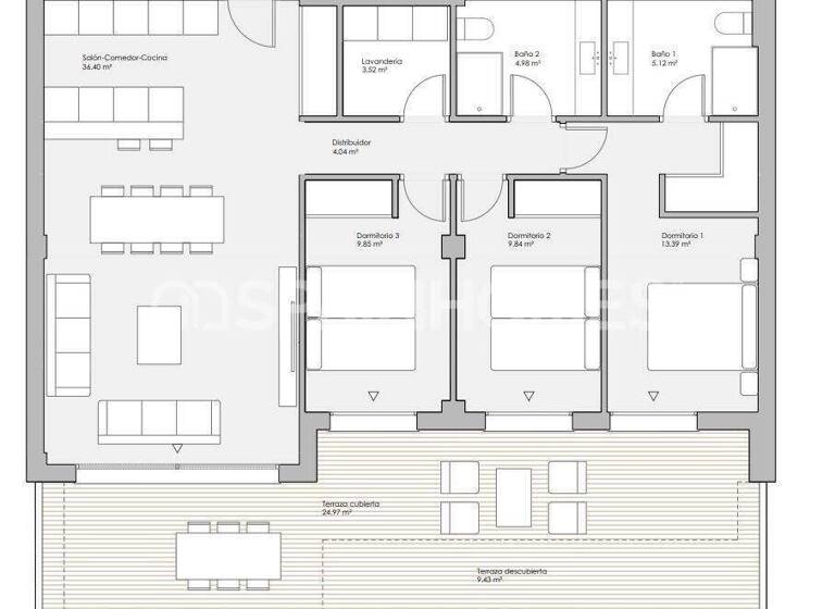 Studio zum Kauf 355.000 € 3 Zimmer 111 m² EG Málaga 29650