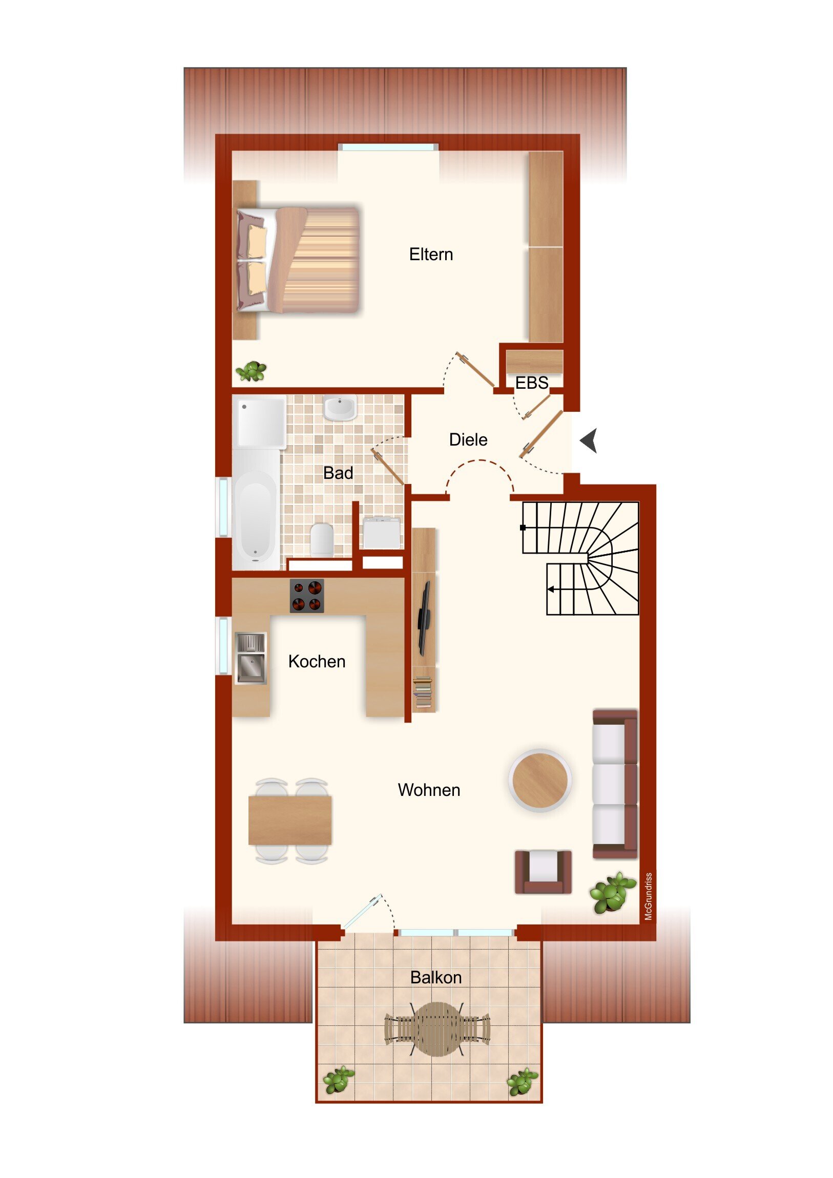 Maisonette zum Kauf 285.000 € 4 Zimmer 78 m²<br/>Wohnfläche 2.<br/>Geschoss Brombach Lörrach 79541