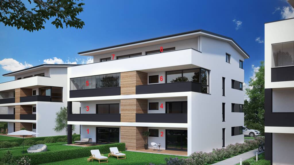 Wohnung zum Kauf - Erstbezug provisionsfrei 383.175 € 3,5 Zimmer 82 m² EG Sigmaringen Achbergstraße 42 Sigmaringen 72488