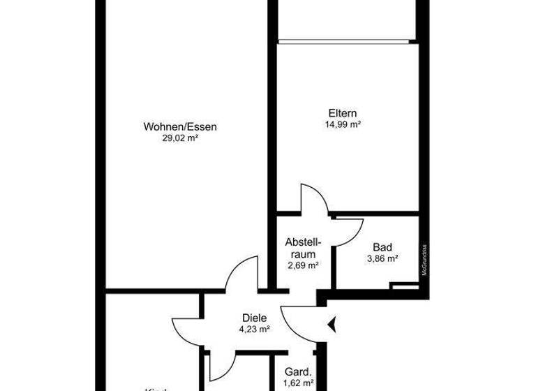 Wohnung zum Kauf 325.000 € 3 Zimmer 76 m² Lüne-Moorfeld Lüneburg 21337