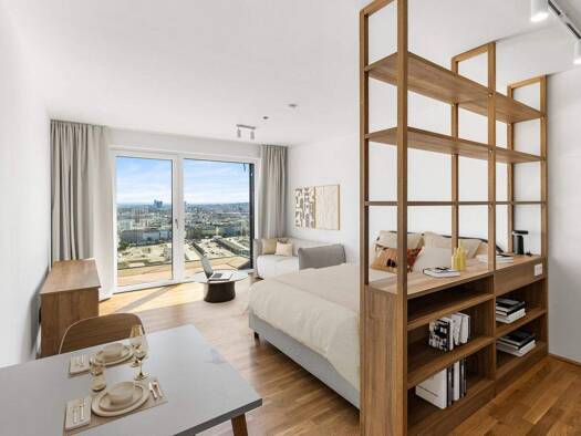 Studio zur Miete - Erstbezug 969 € 1 Zimmer 32,1 m² 16. Geschoss Dresdner Straße Wien 1200