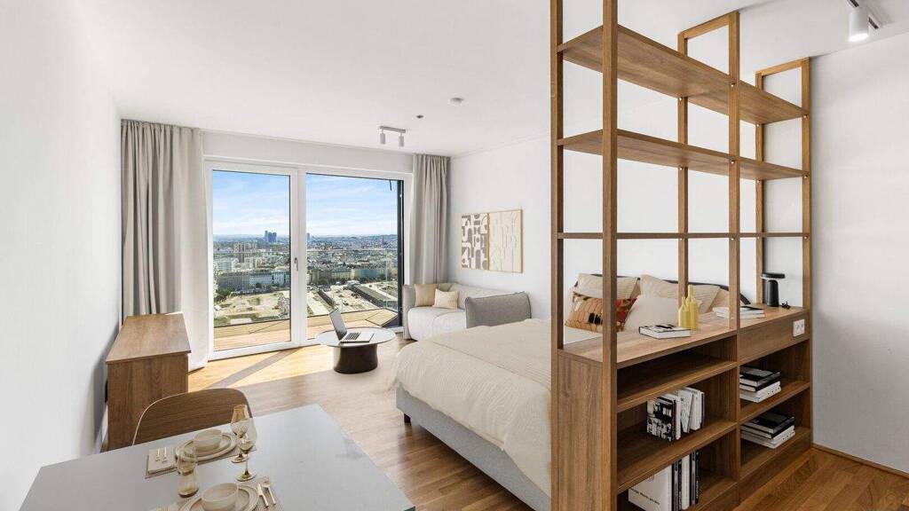 Studio zur Miete - Erstbezug 969 € 1 Zimmer 32,1 m² 16. Geschoss Dresdner Straße Wien 1200