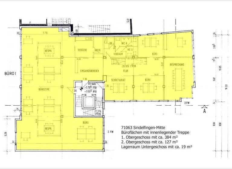 Büro zur Miete 511 m² Bürofläche Mitte Sindelfingen 71063