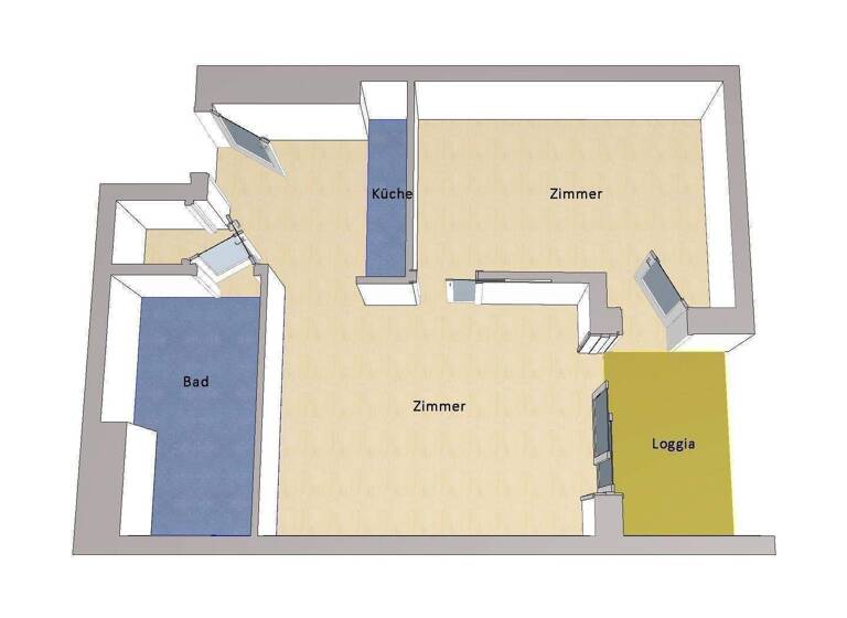 Wohnung zum Kauf 550.000 € 2 Zimmer 48 m² frei ab sofort Schöneberg Berlin 10787