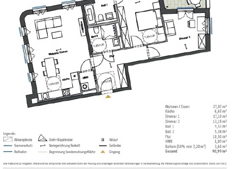 Wohnung zur Miete 1.729 € 3 Zimmer 91 m² EG Regattastraße 5 Grünau Berlin 12527