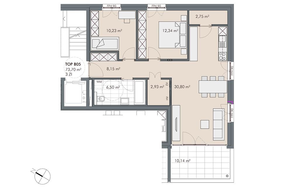 Terrassenwohnung zum Kauf provisionsfrei 479.100 € 3 Zimmer 73,8 m²<br/>Wohnfläche 1.<br/>Geschoss Storchanest / Frastanzer Straße Satteins 6822