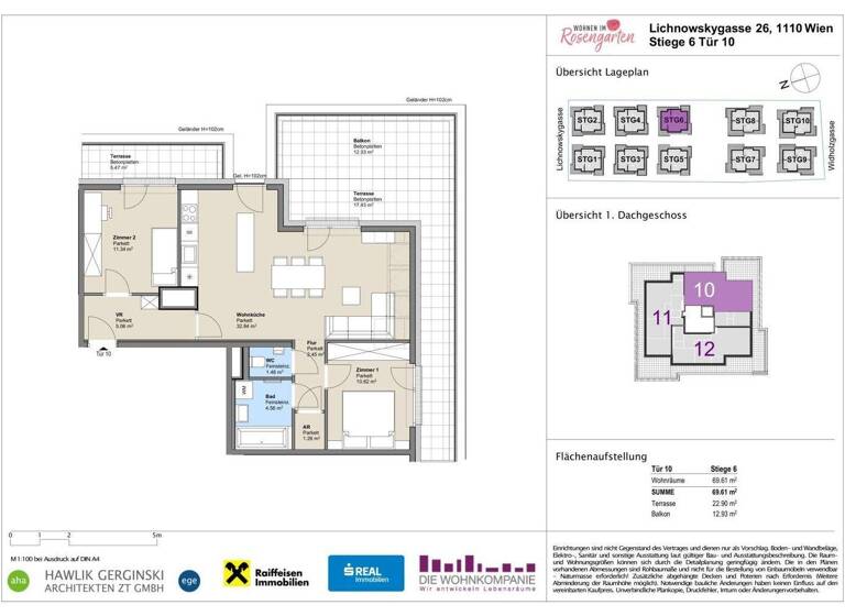 Wohnung zum Kauf - Erstbezug provisionsfrei 359.724 € 3 Zimmer 69,4 m² Lichnowskygasse 26 Wien 1110