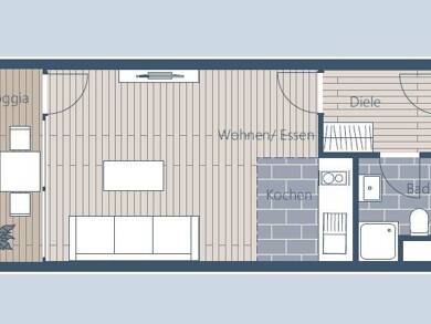 Wohnung zum Kauf provisionsfrei 107.400 € 1 Zimmer 32,6 m² 2. Geschoss Lindenau Leipzig 04177