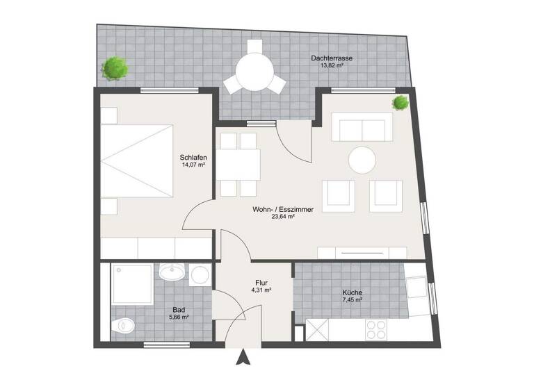 Wohnung zum Kauf 279.000 € 2 Zimmer 59 m² 2. Geschoss Mittelbuchen Hanau 63454