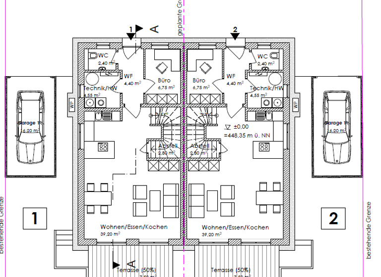 Doppelhaushälfte zum Kauf provisionsfrei 515.000 € 5 Zimmer 126 m² 310 m² Grundstück Siedlungstraße 15 Wackersdorf 92442