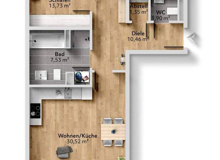 Wohnung zum Kauf 620.000 € 3 Zimmer 82 m² 2. Geschoss Bergham Taufkirchen 82024