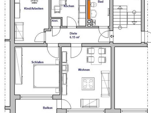 Wohnung zur Miete 438 € 3 Zimmer 67 m² Geschoss 1/2 frei ab 01.12.2026 Spinnstraße 8 Alt-Wetter Wetter (Ruhr) 58300