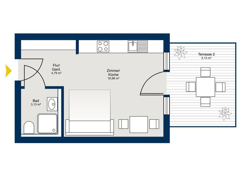 Wohnung zum Kauf 160.000 € 1 Zimmer 27,5 m²<br/>Wohnfläche Alt-Haunwöhr Ingolstadt 85051