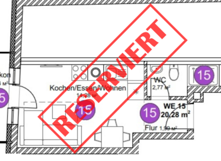 Studio zum Kauf provisionsfrei 107.000 € 1 Zimmer 25,3 m² 2. Geschoss frei ab 01.12.2026 Pfullendorf 88630