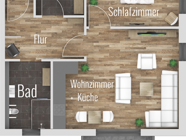 Wohnung zur Miete - Erstbezug 780 € 2 Zimmer 65 m² frei ab sofort Schulstraße 2 Wittenförden Wittenförden 19073