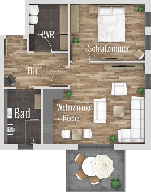 Wohnung zur Miete - Neubau 780 € 2 Zimmer 65 m² frei ab sofort Schulstraße 2 Wittenförden Wittenförden 19073
