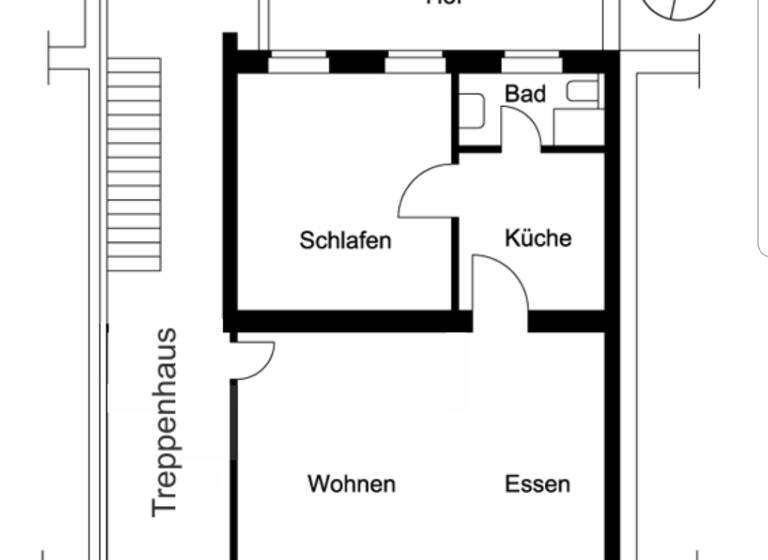 Wohnung zur Miete 490 € 2 Zimmer 53 m²<br/>Wohnfläche EG/3<br/>Geschoss Hardenbergstraße Cracau Krefeld 47799